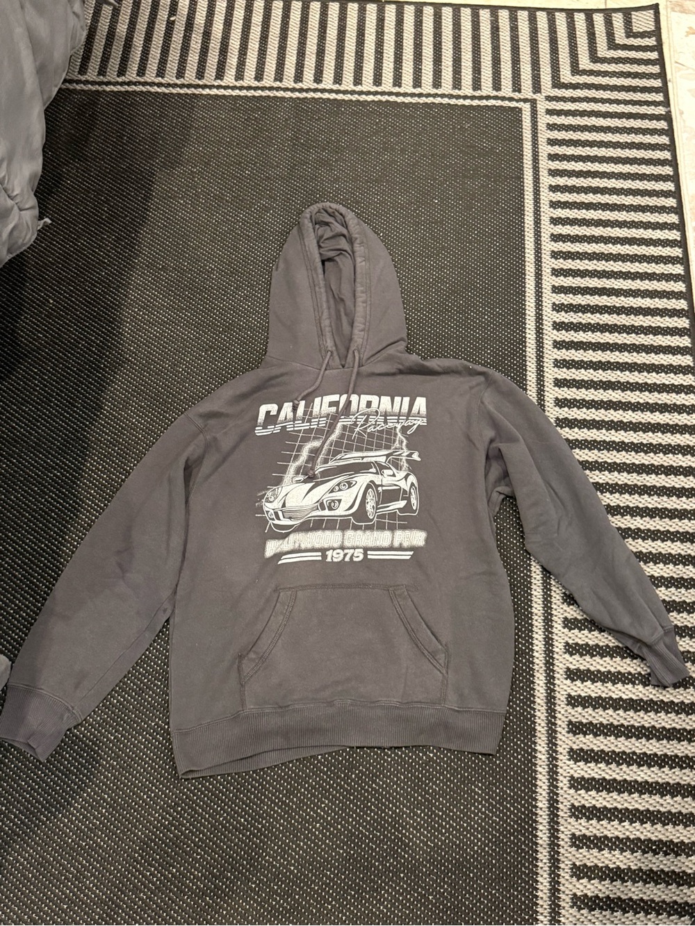 Hollister Gray California Graphic Crewneck Hoodie